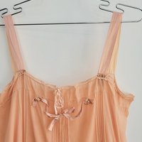1920's peach teddy lingerie romper, small