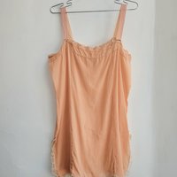 1920's peach teddy lingerie romper, small