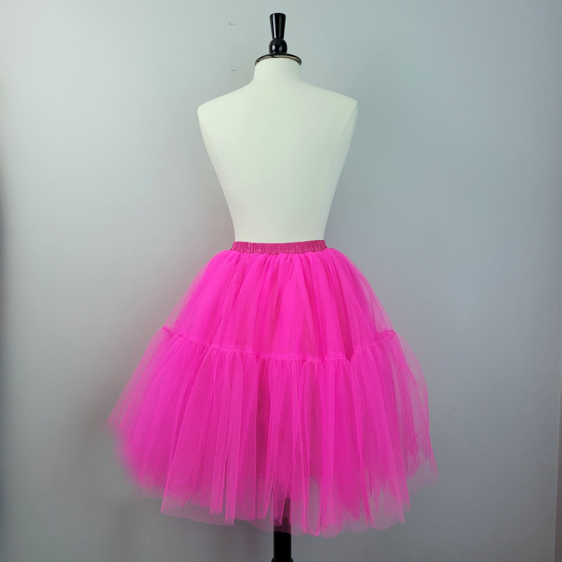 Fuchsia pink tulle tutu skirt, small medium large XL