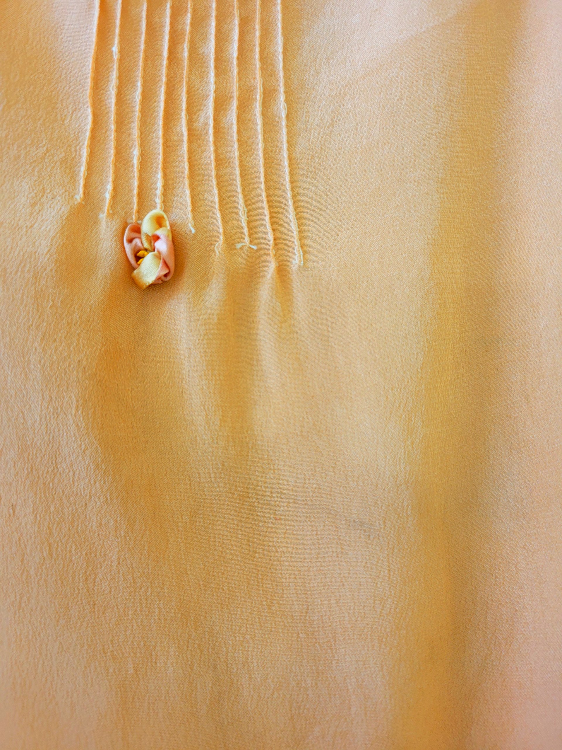 1920's peach teddy lingerie romper, small