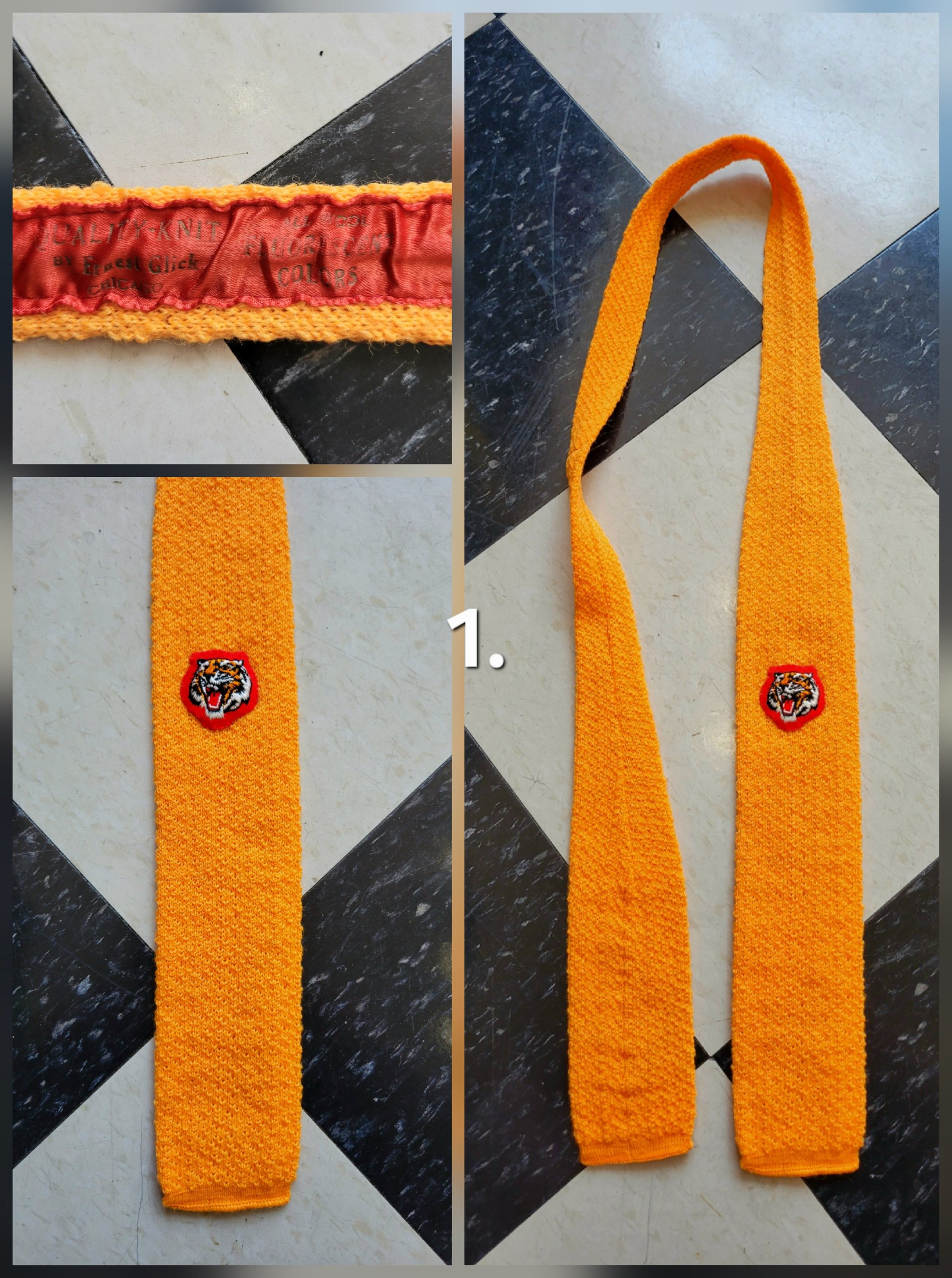 1950 knit skinny ties