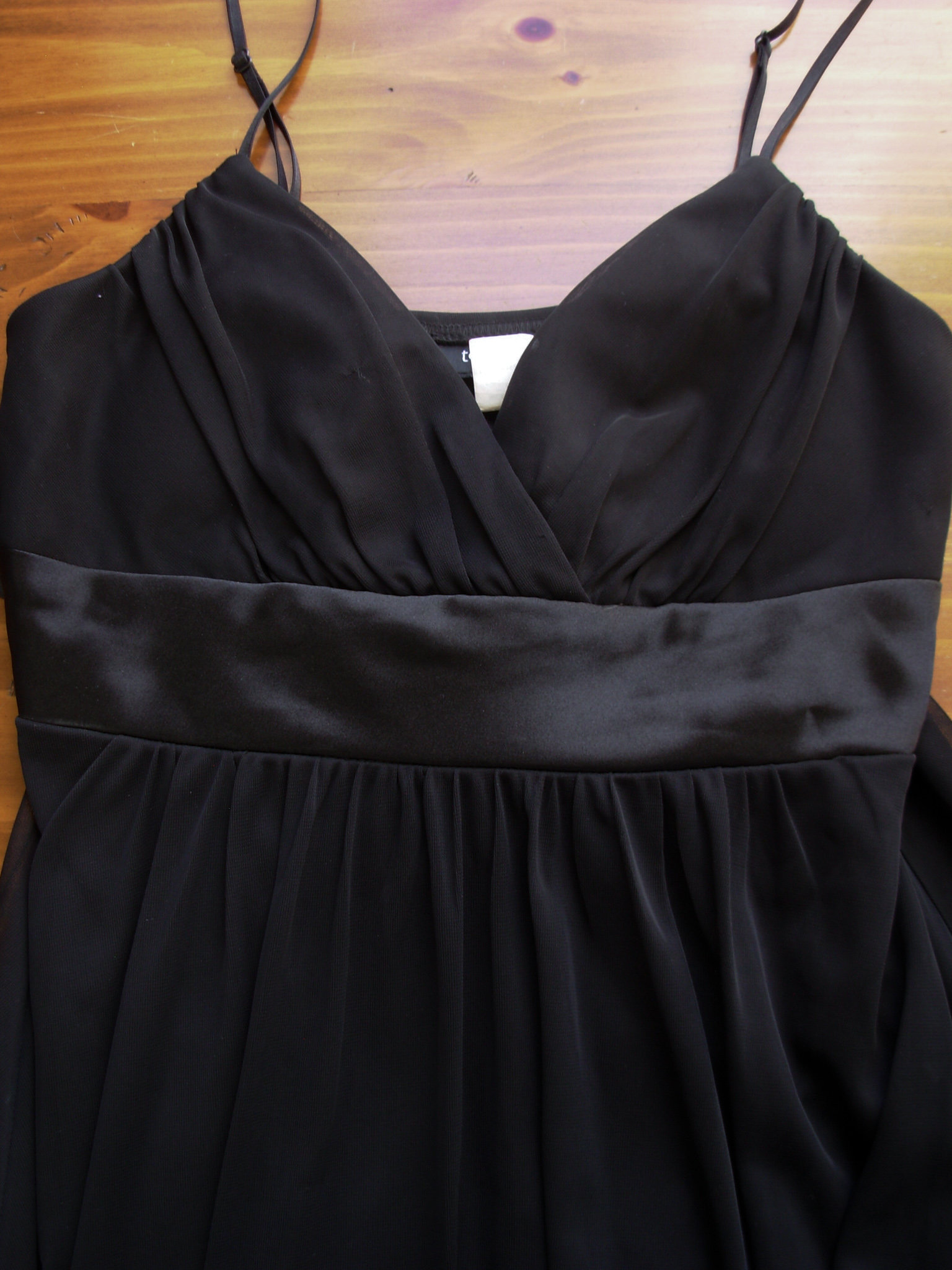 Y2K black babydoll mini dress with handkerchief hem, women's medium / small