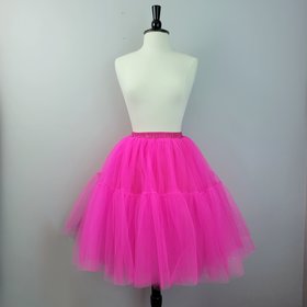 Fuchsia pink tulle tutu skirt, small medium large XL