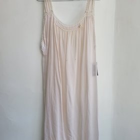 1920's thrashed and patched gauzy cotton nightgown, medium