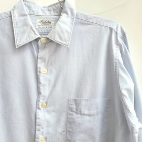 1960 Manhattan Air Force blue button up shirt, medium