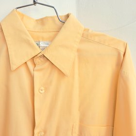 1980 Haband orange button up shirt, large