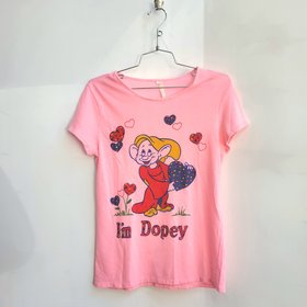 1970 I'm Dopey pink tee shirt, size small