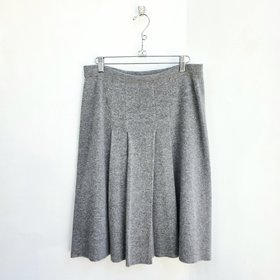 1980 wool and angora pleated skirt, medium