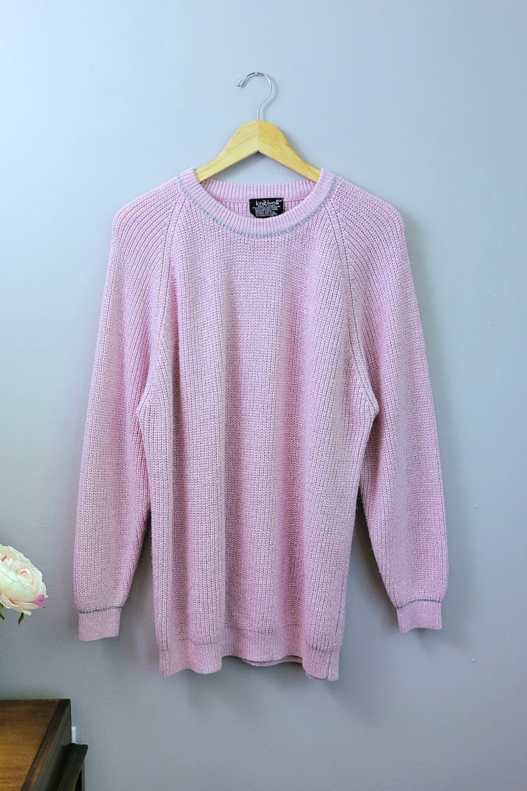 珍品 名作 80s-90s 襟付き パステルピンクニット 珍品 名作 80s-90s 襟付き パステルピンクニット
