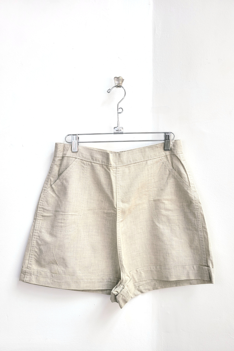 1940 Lee high waisted khaki shorts, 28 | Manor Vintage