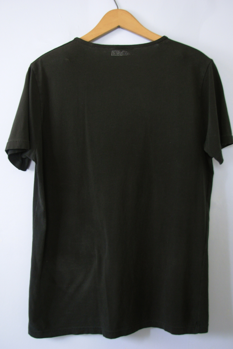 Vintage 90's distressed plain black tee shirt, women's size medium