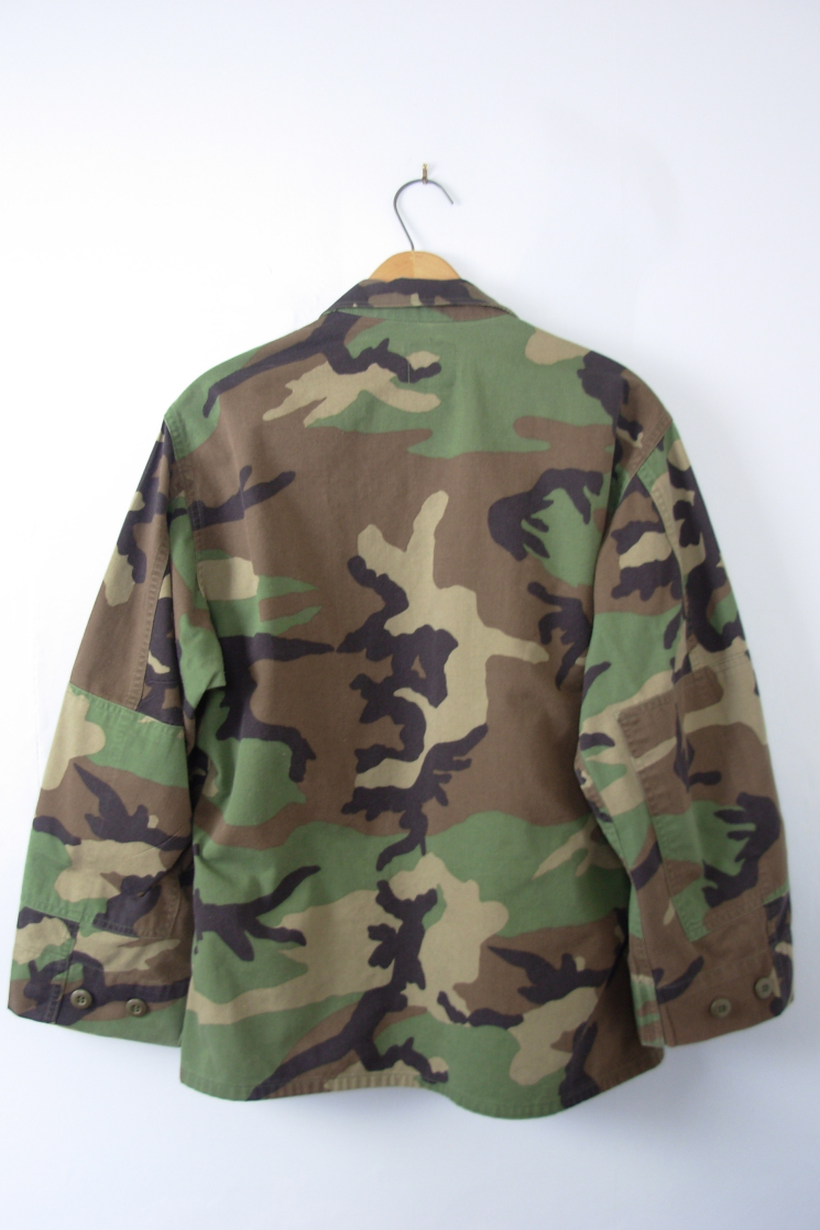 90's camo jacket, army jacket, military camouflage fatigues, medium ...