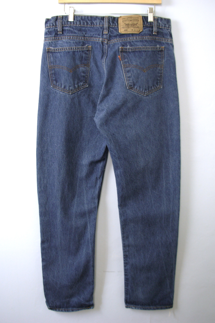 Vintage 80's Levi's 505 jeans, dark blue denim straight leg jeans, men ...