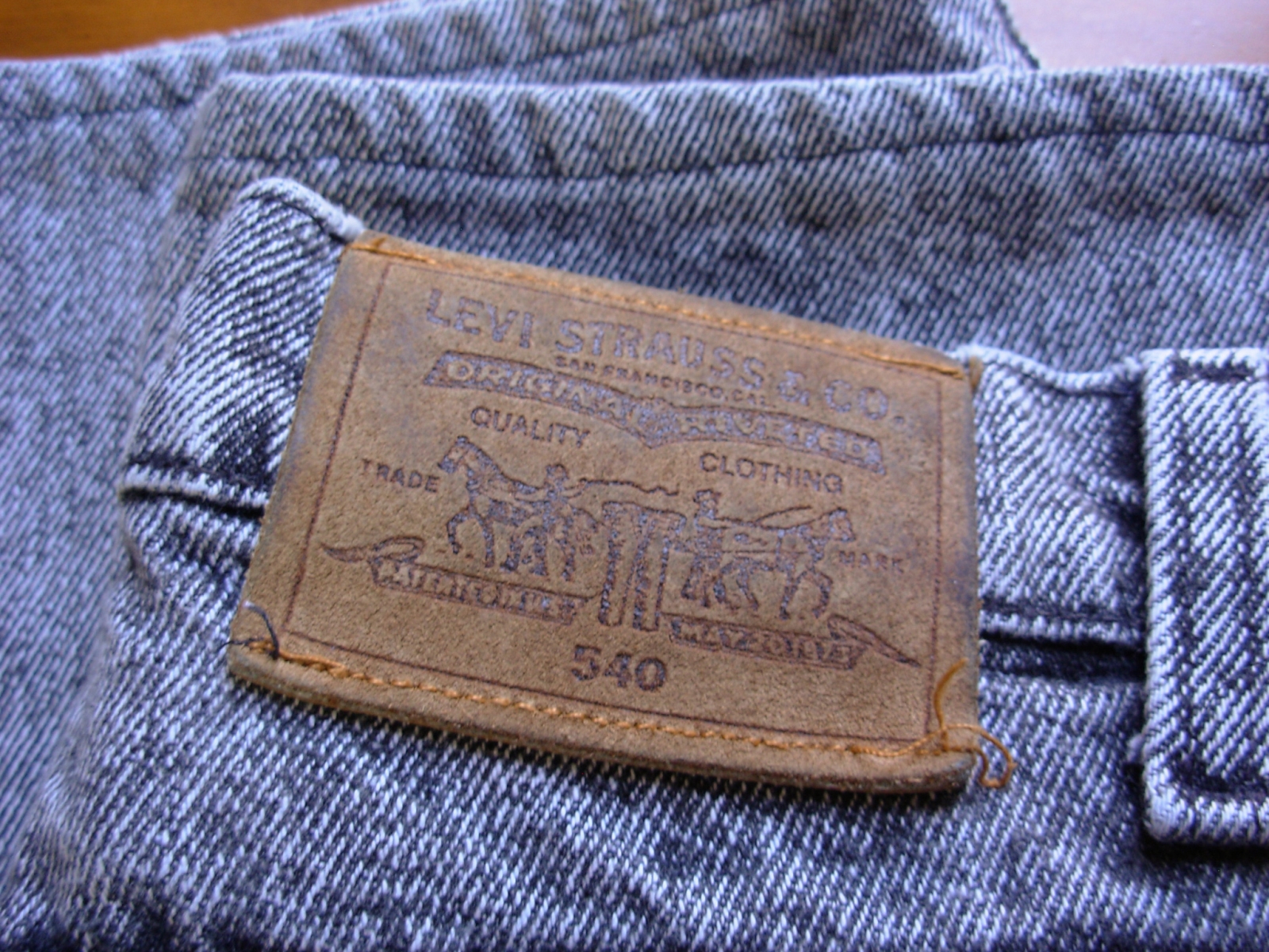 Vintage 90's Levi's 540 black acid wash straight leg jeans, men's size 36 |  Manor Vintage