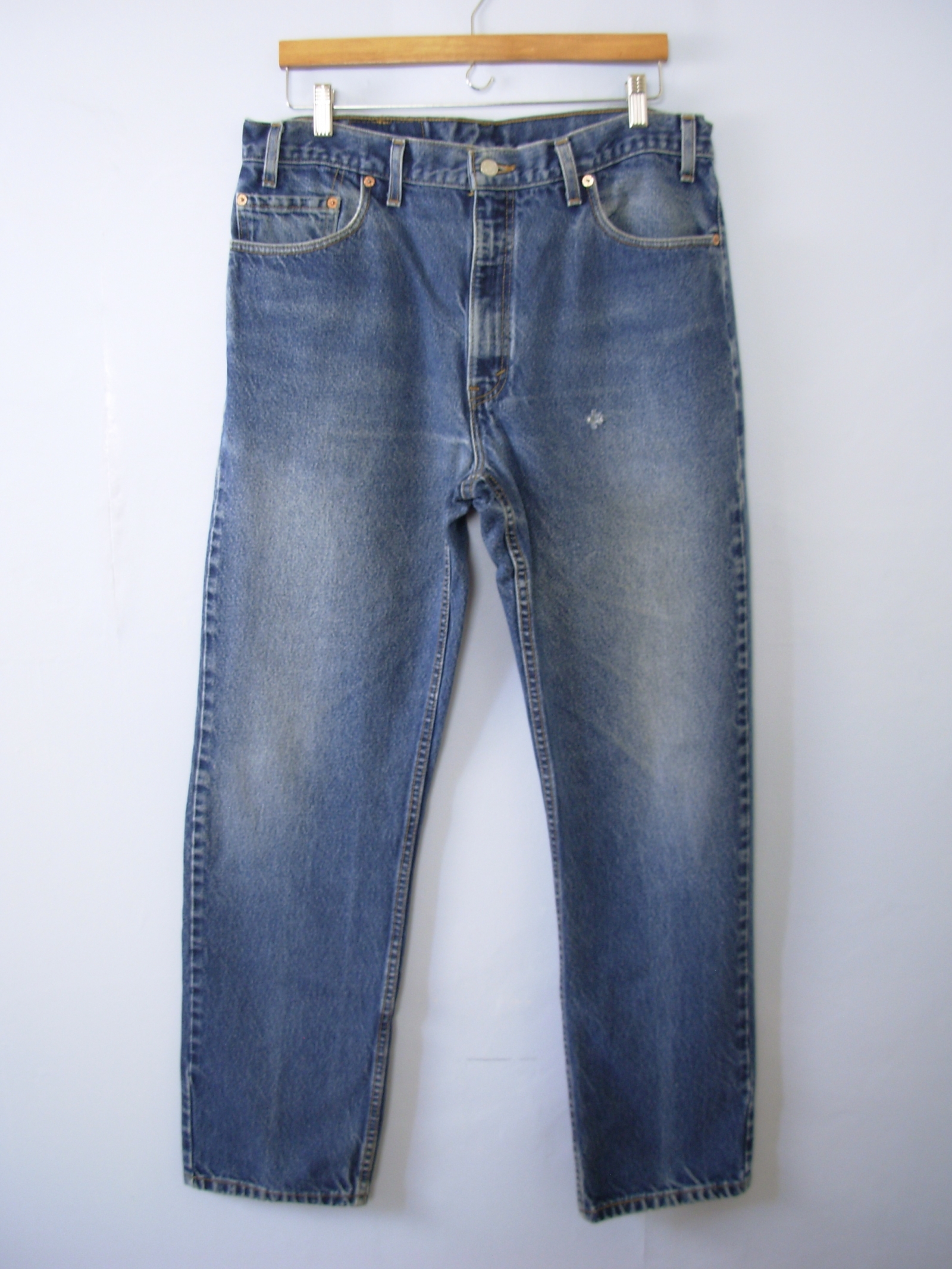 Vintage 80's Levi's 505 jeans, dark blue denim straight leg jeans, men ...