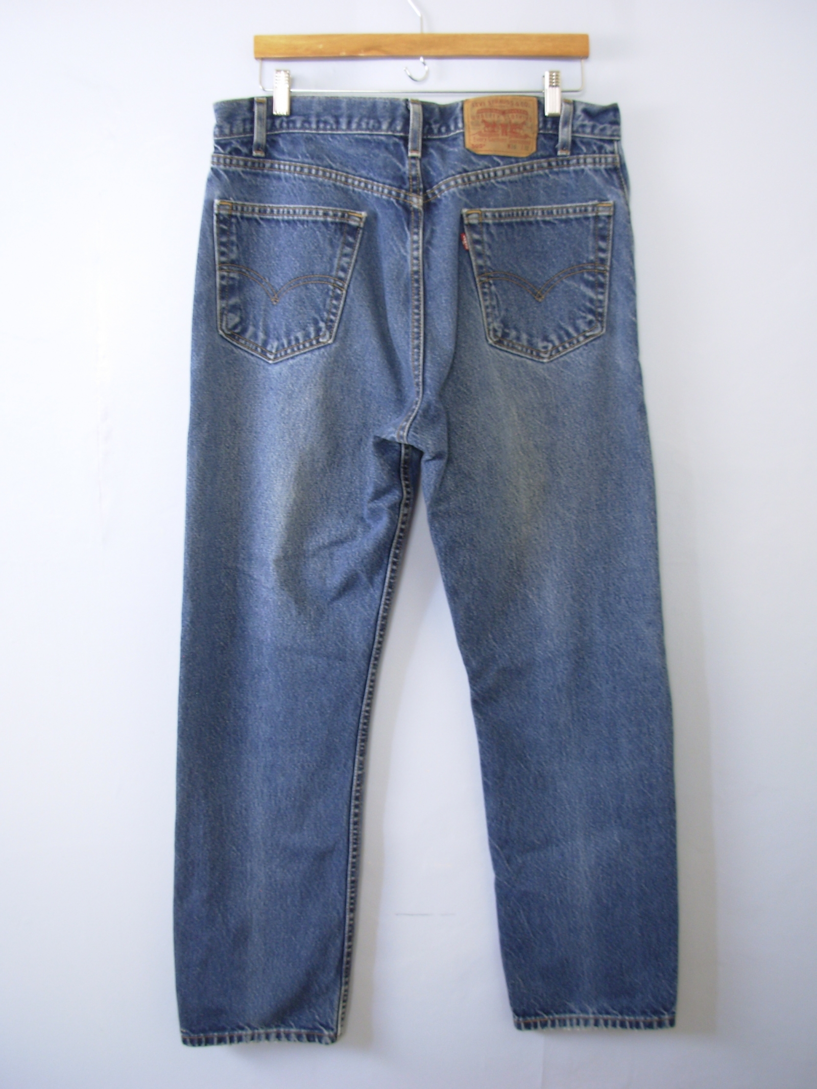 Vintage 80's Levi's 505 jeans, dark blue denim straight leg jeans, men ...