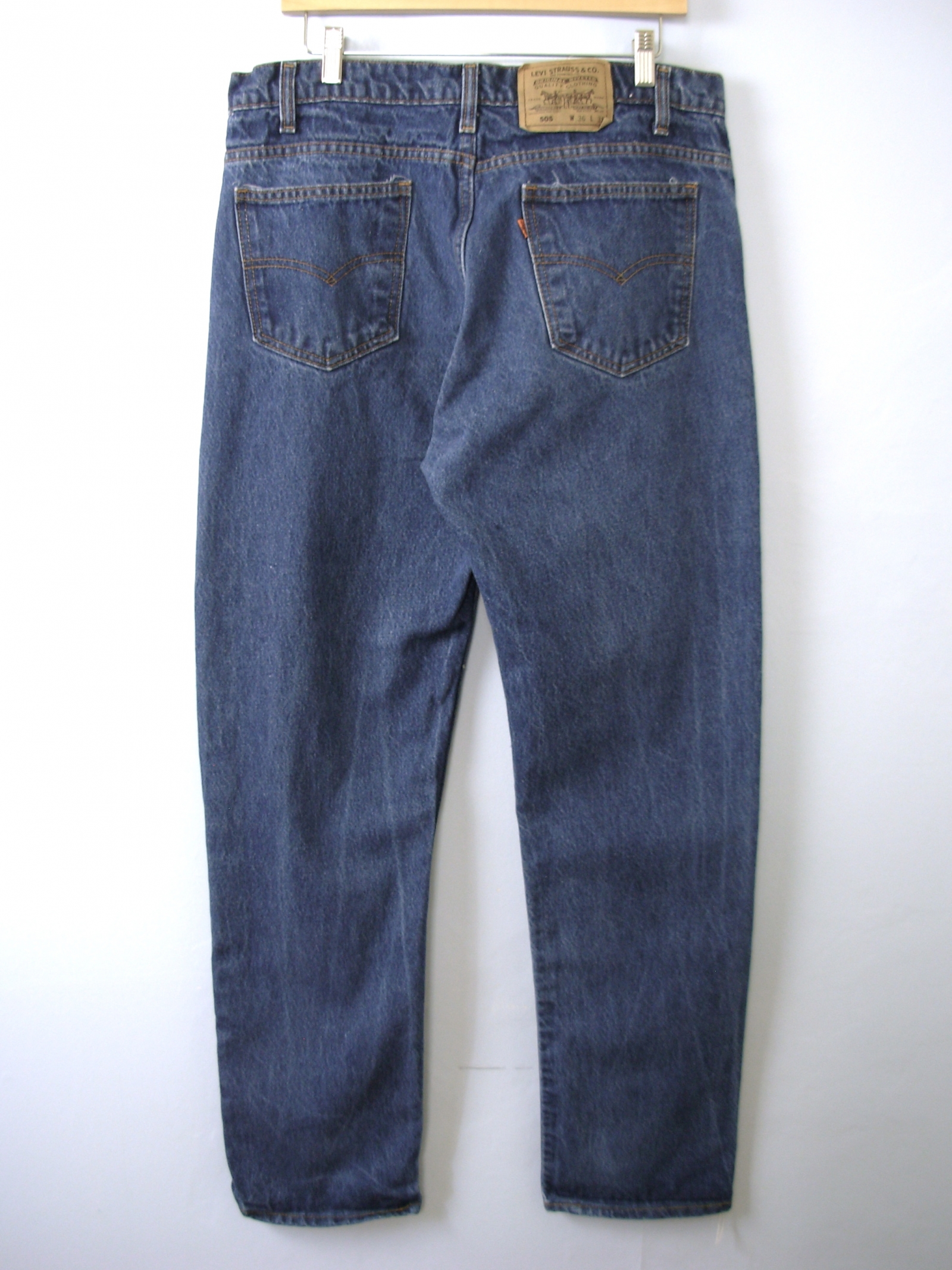 Vintage 80's Levi's 505 jeans, dark blue denim straight leg jeans, men ...