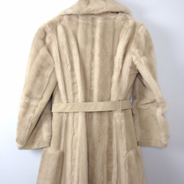 Vintage 70's faux fur coat, statement coat, winter coat, suede leather coat, size medium