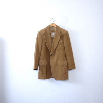 Vintage 70's light brown equestrian blazer jacket, men's size 40 / medium
