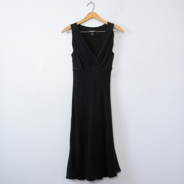 90's Express silk black mini dress, women's small / xs