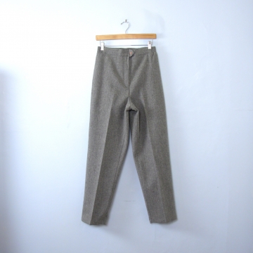 Vintage 80's grey wool trouser pants, women's size 10 / 8