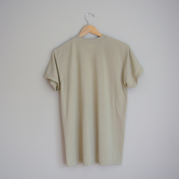90's plain khaki tee shirt, men's size medium / large