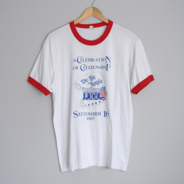 80's Citizenship ringer tee shirt, men's size XL