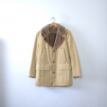 Vintage 70's beige rancher's coat, men's size 40 / medium