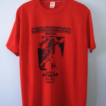 Vintage 70's rare Ted Nugent shirt Cincinnati Ohio concert band tee, size large