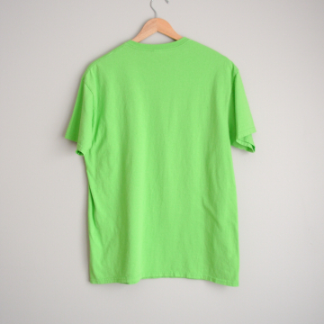 90's lime green iguana animal graphic tee shirt, men's size large