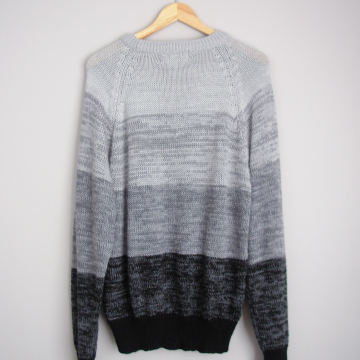 80's grey gradient sweater, men's size XL
