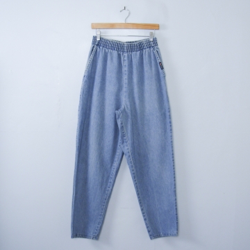 Vintage 80's Route 66 high waisted blue jeans with elastic waist, women's size 12 /10
