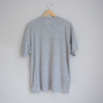 80's distressed plain grey tee shirt, men's size large