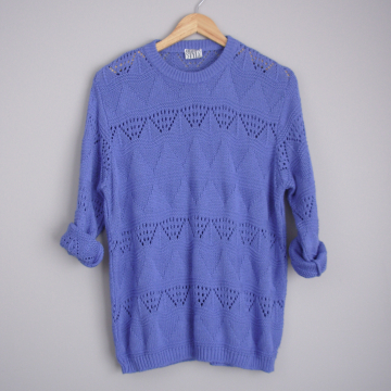 80's light blue sweater, women's size large