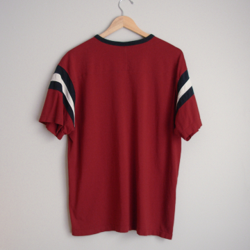 Y2K dark red jersey tee shirt, men's size large
