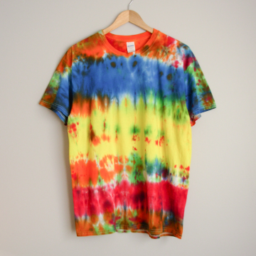 90's rainbow tie dye tee shirt, men's size large