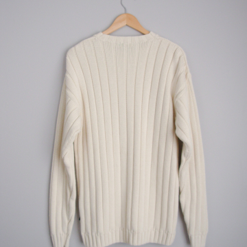 90's off white sweater, men's size large