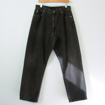 90's distressed Armani black denim jeans, men's size 34