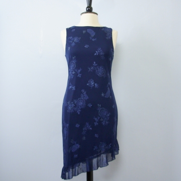 90's sparkly blue mini dress, women's large / medium