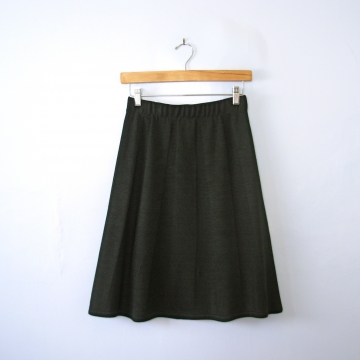 Vintage 80's black knit skirt, women's size XS