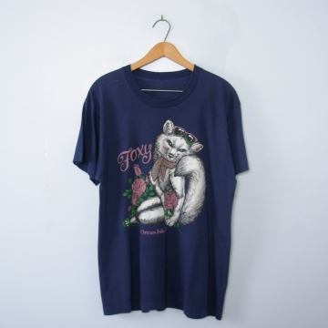 Vintage 80's Foxy graphic tee shirt, men's size large