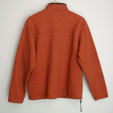 90's Old Navy orange fleece quarter zip sweatshirt, men's size medium