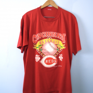 Vintage 90's Cincinnati Reds graphic tee, National League baseball shirt, size XL