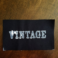 Vintage hand stamped patch, hand made patches, black and white patch with FREE SHIPPING