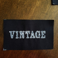 Vintage hand stamped patch, hand made patches, black and white patch with FREE SHIPPING