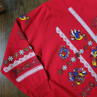 80's red Christmas sweatshirt, women's size large