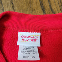 80's red Christmas sweatshirt, women's size large
