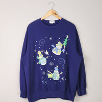 80's snowman Christmas sweatshirt, women's size 2XL