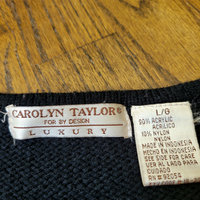 90's black and red houndstooth sweater, women's large