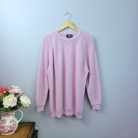 80's pastel pink sweater, XL